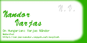 nandor varjas business card